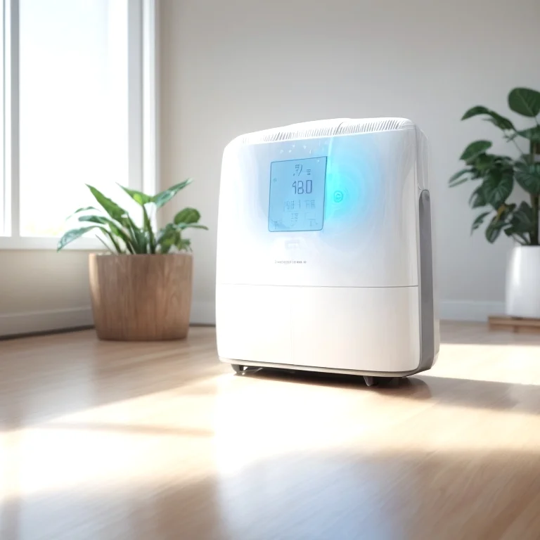 aidehumix AI-Entfeuchter im Wohnzimmer